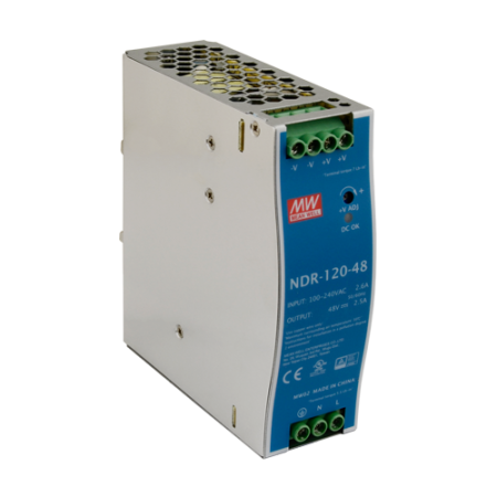 Sursa de alimentare in comutatie, 48V / 2.5A, sina DIN - MEAN WELL NDR-120-48 MeanWell - 1